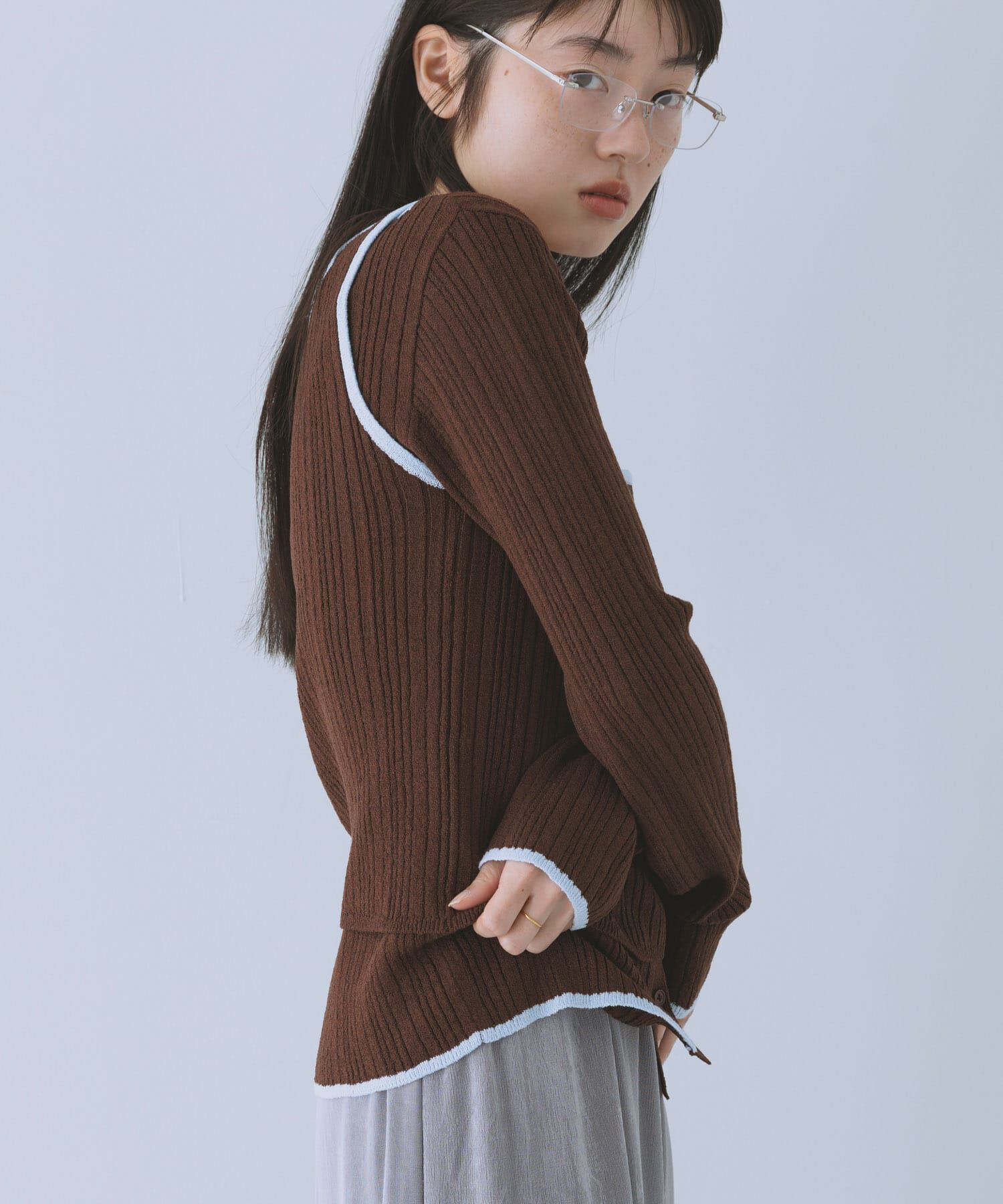  「2WAYタンクトップSETカーディガン」|ニット・セーター|