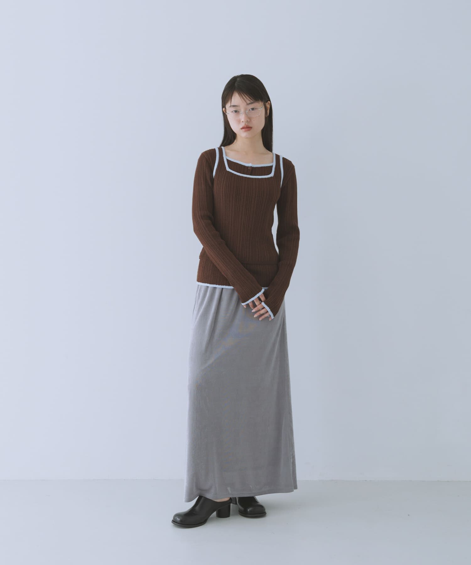  「2WAYタンクトップSETカーディガン」|ニット・セーター|