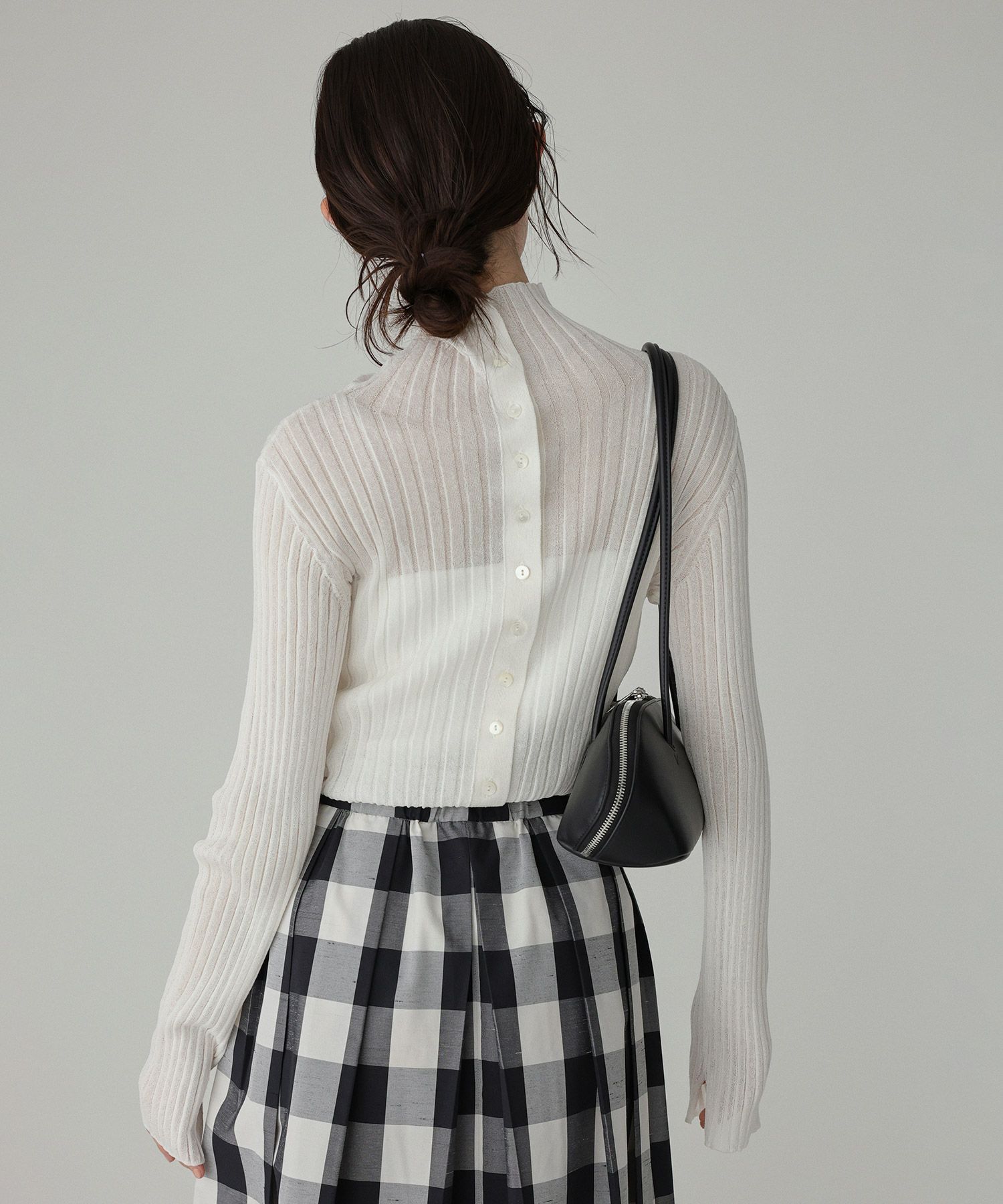 BABYLONE「2wayシアーリブニット」|ニット・セーター|