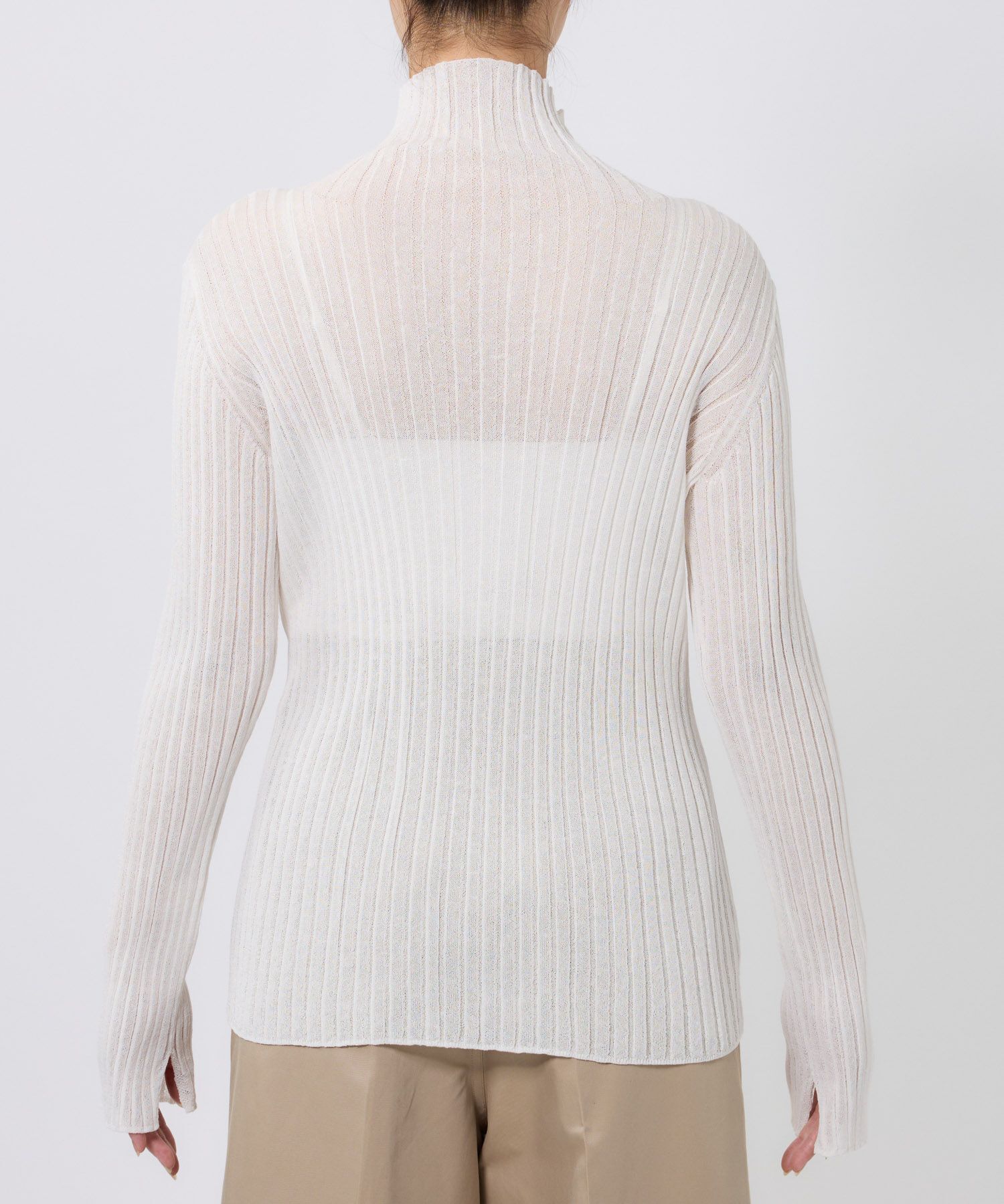 BABYLONE「2wayシアーリブニット」|ニット・セーター|