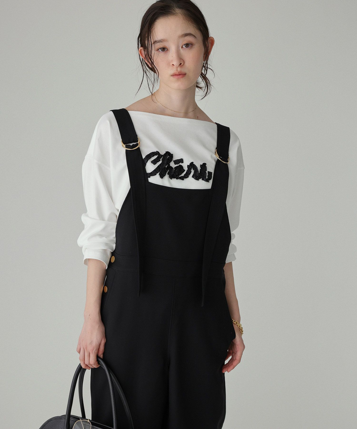 BABYLONE「ヴィスコースダブルクロスサロペット」|オールインワン|