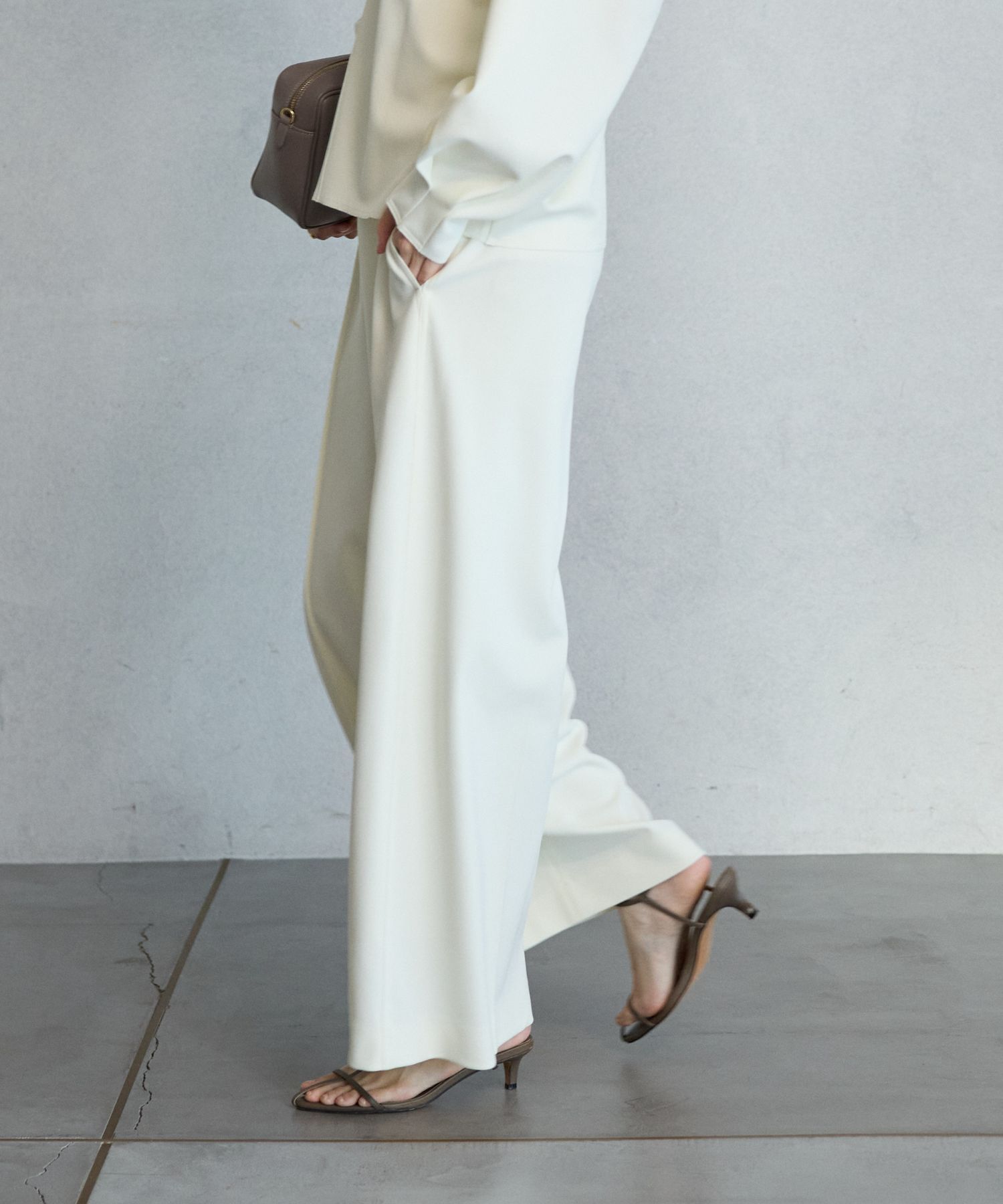 BABYLONE「【多機能素材】ジョーゼットスラックス」|スラックス|