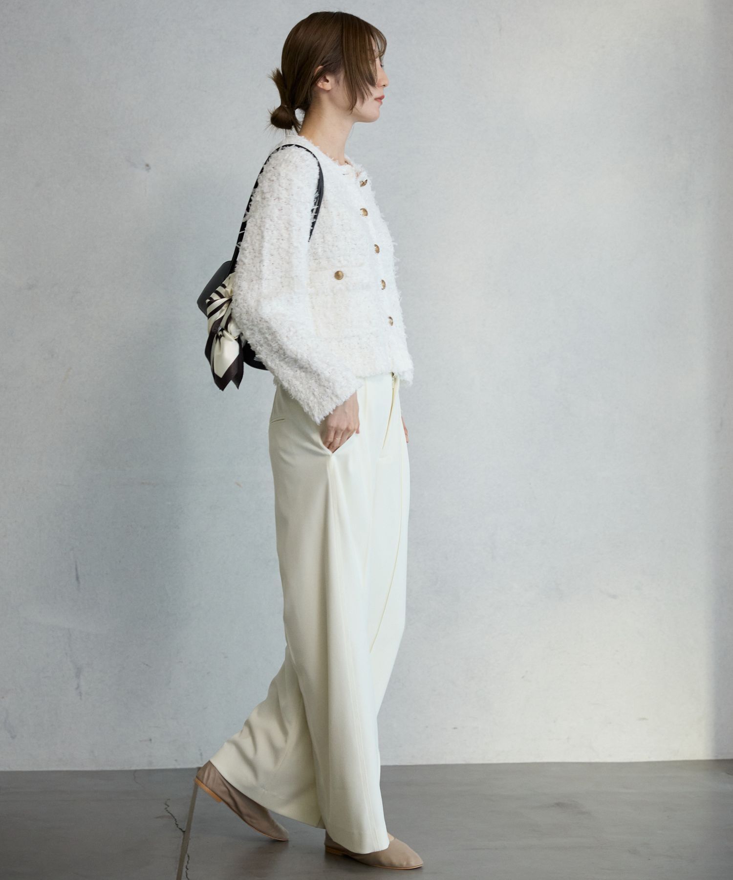 BABYLONE「【多機能素材】ジョーゼットスラックス」|スラックス|