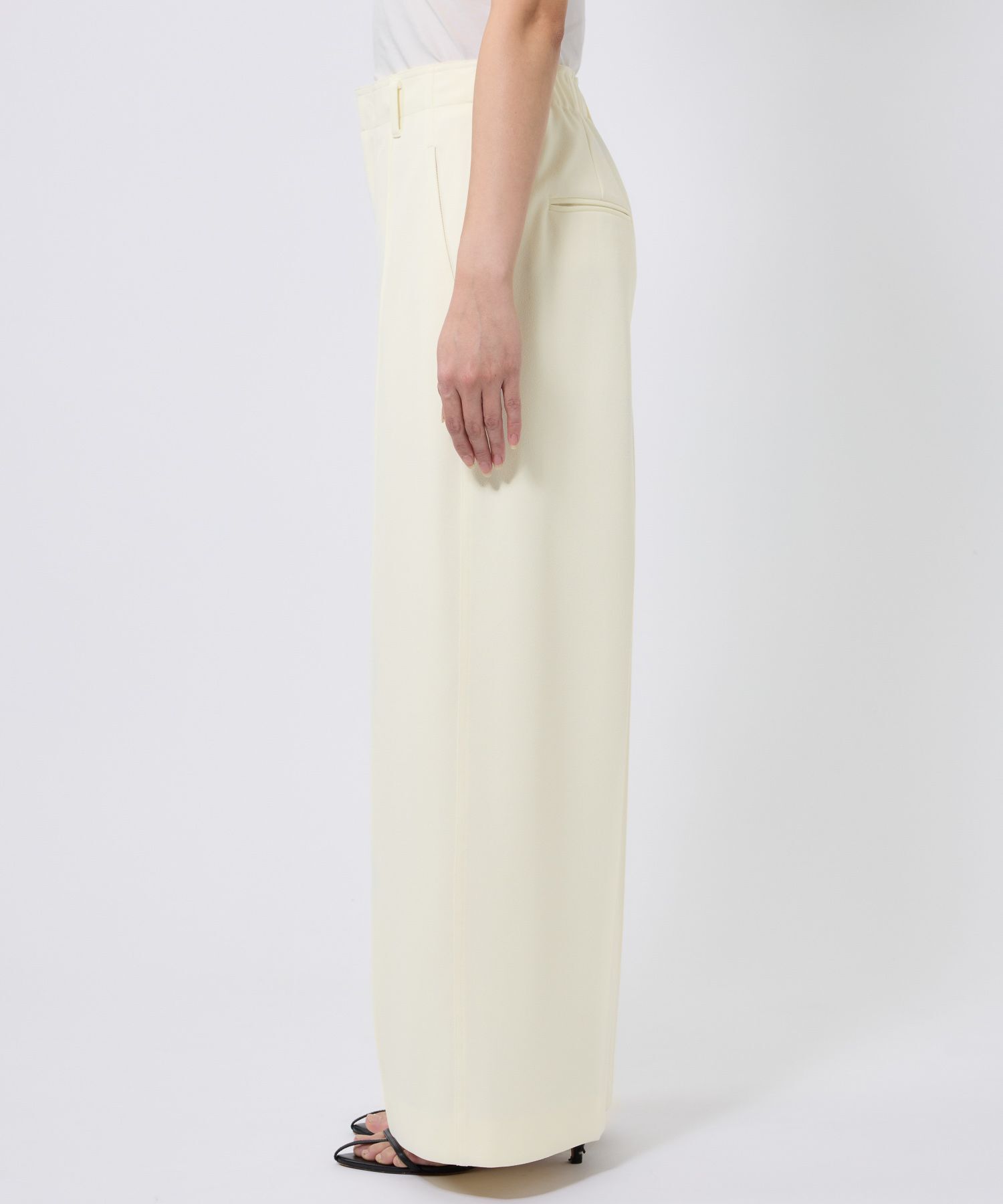 BABYLONE「【多機能素材】ジョーゼットスラックス」|スラックス|