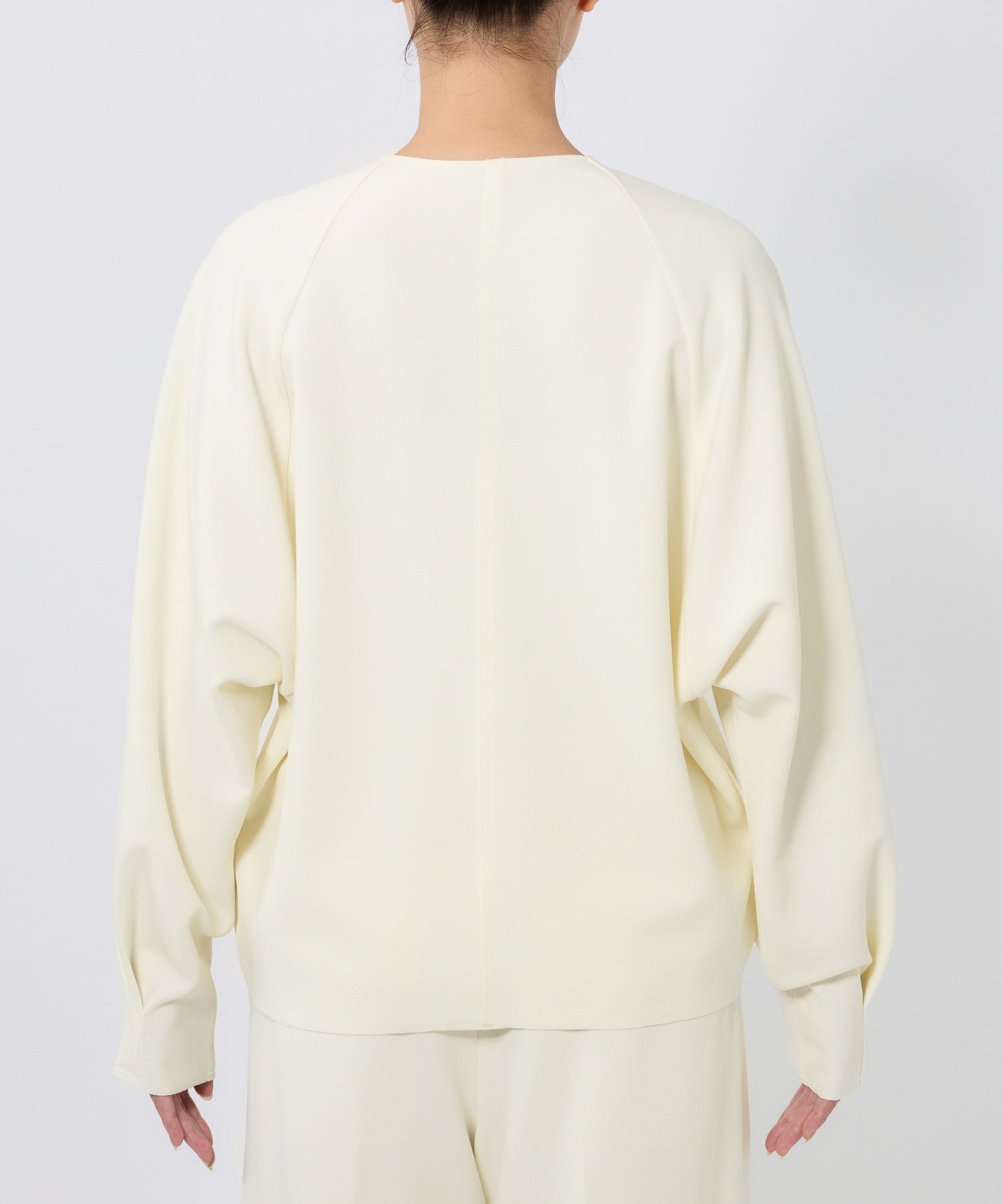 BABYLONE「【多機能素材】ジョーゼットVネックプルオーバー」|シャツ・ブラウス|