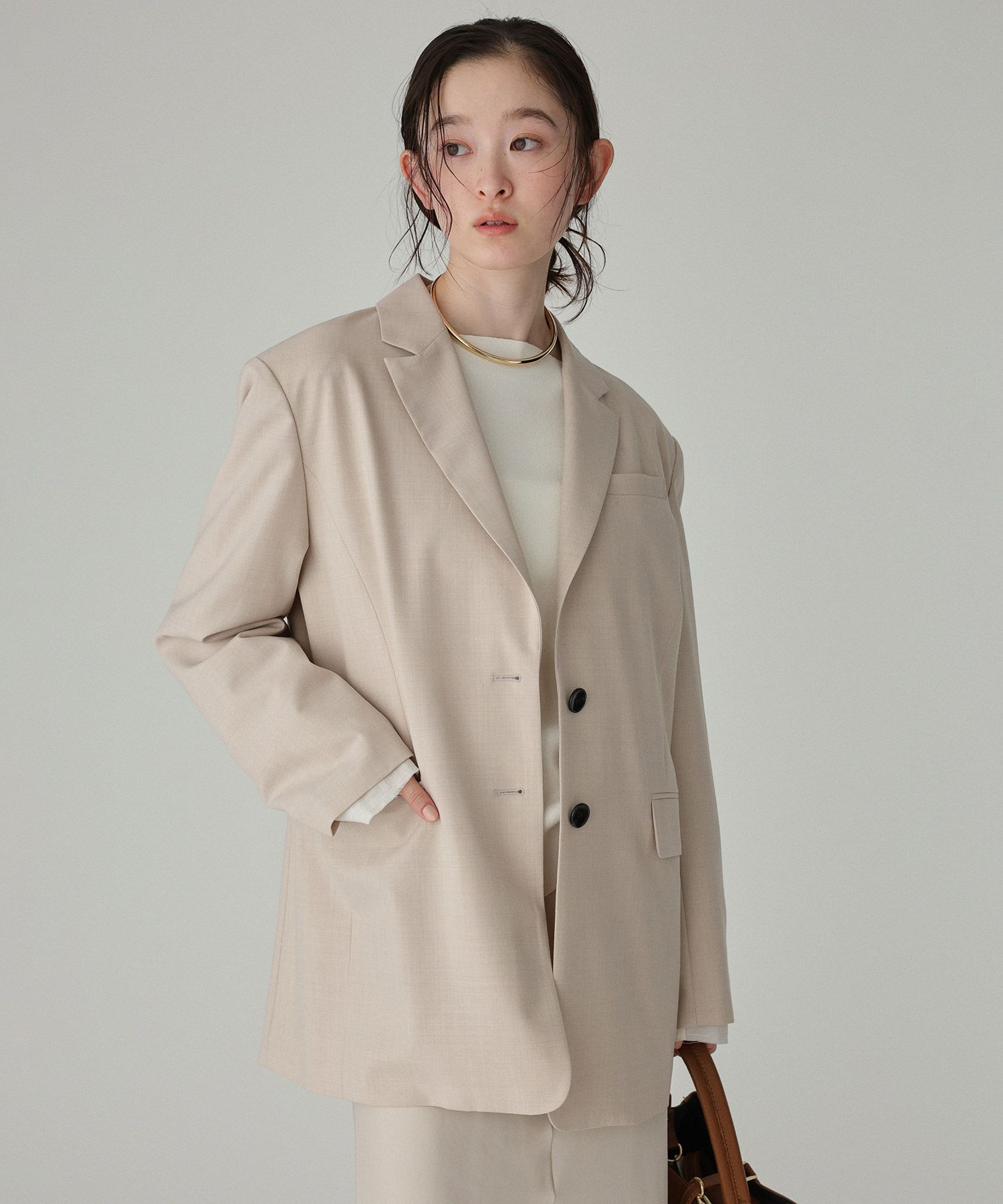 BABYLONE「オーバーシングルジャケット」|テーラードジャケット|