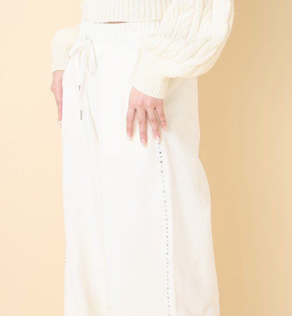  「サイドビジューカットパンツ」|その他|