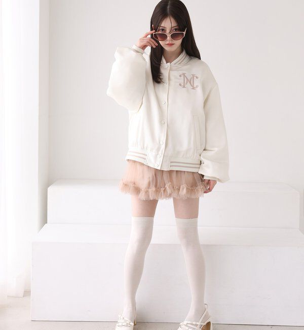  「ロゴ入りスカジャン」|ダウンベスト・ベスト|