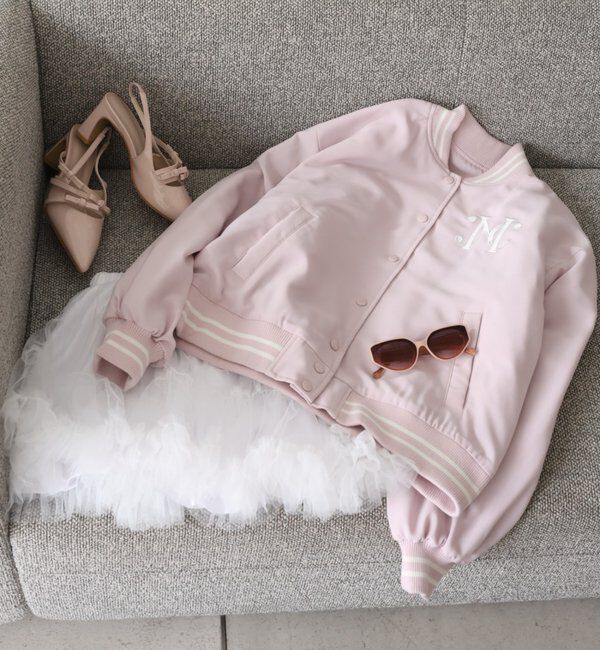  「ロゴ入りスカジャン」|ダウンベスト・ベスト|