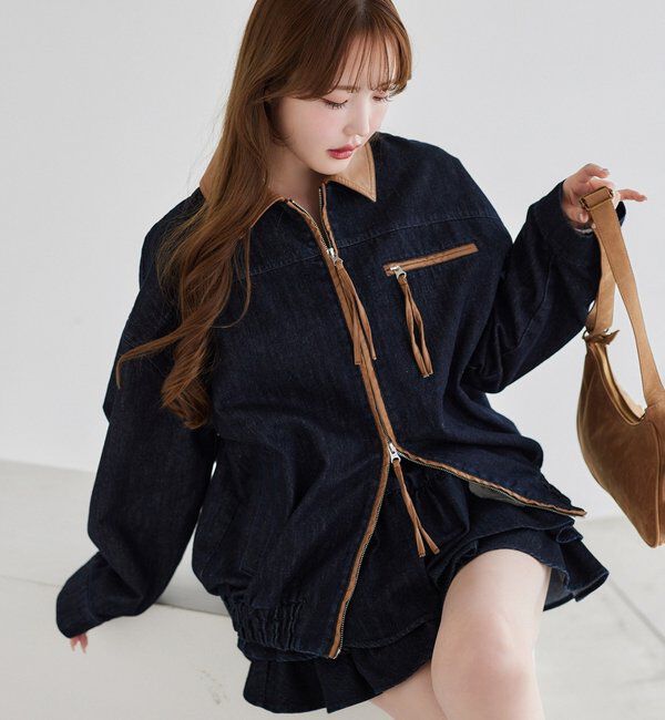  「【REVIVAL】WEB限定/セットアップ対応/パイピングカバーオール」|ダウンベスト・ベスト|