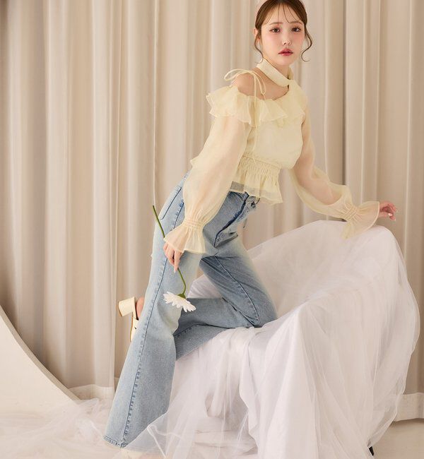  「2WAYワンショルフリルブラウス」|シャツ・ブラウス|