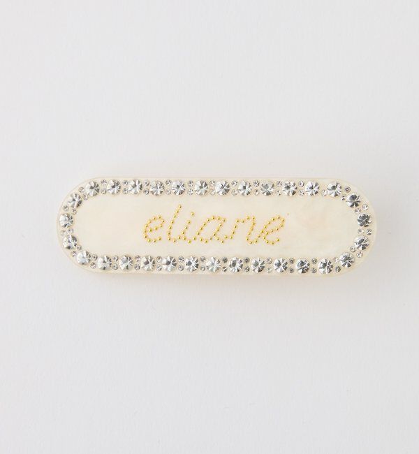  「【Eliane Collection】ロゴラインストーンピン」|その他|アイボリー