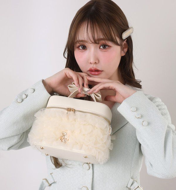  「チュールフリルリボンバニティバッグ」|ショルダー・メッセンジャー|