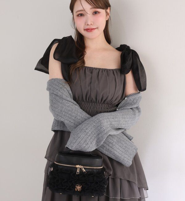  「チュールフリルリボンバニティバッグ」|ショルダー・メッセンジャー|