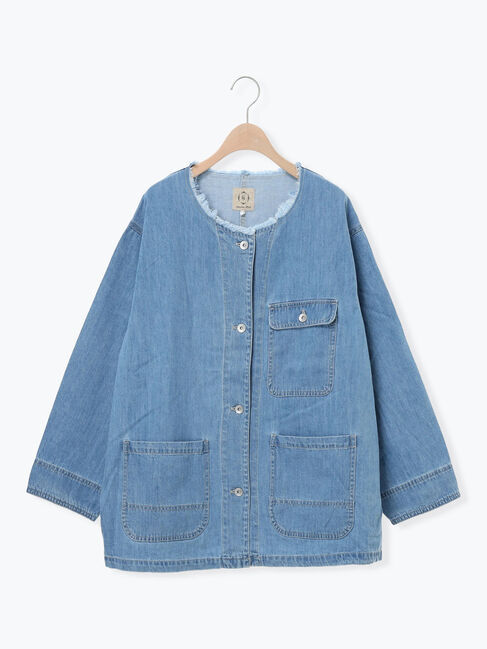 Samansa Mos2「デニムカバーオール」|ブルゾン・スタジャン|