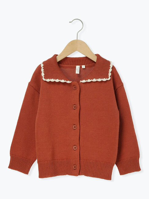 Samansa Mos2 Lagom「襟付きニットカーディガン」|カーディガン|ブラウン