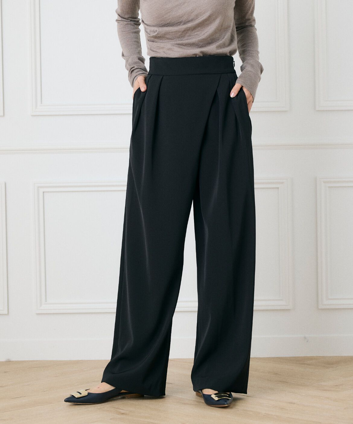 INED「ラップパンツ《la veille by SUPERIOR CLOSET》」|その他|ブラック