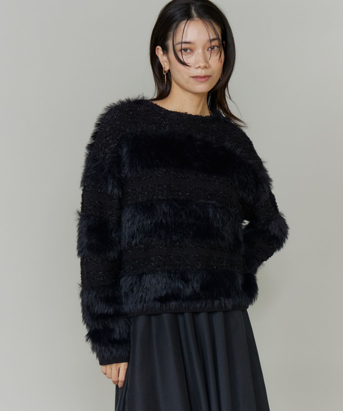 INED「フェザーヤーンプルオーバー」|ニット・セーター|