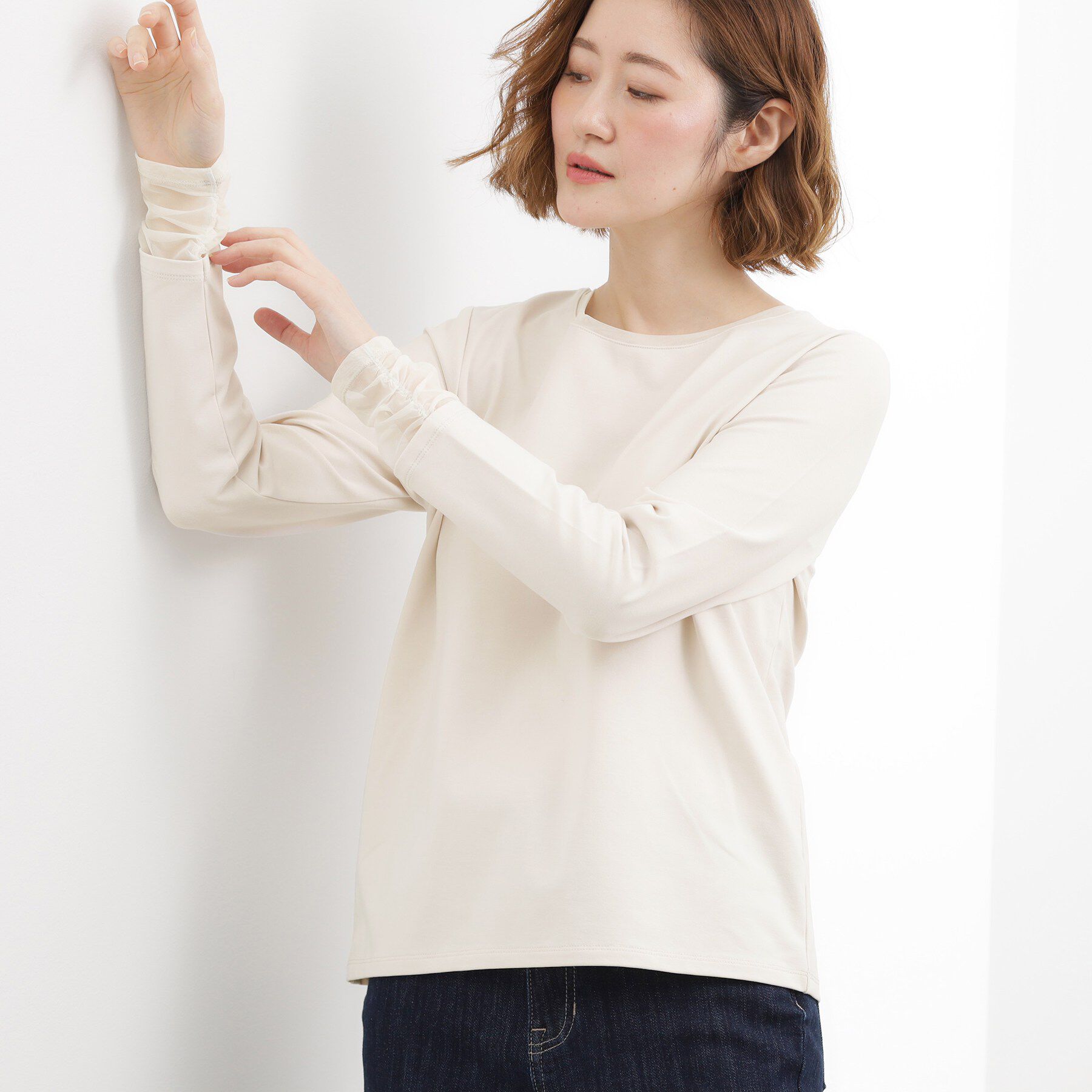 grove「シアーレイヤードスリーブロンT」|Tシャツ・カットソー|