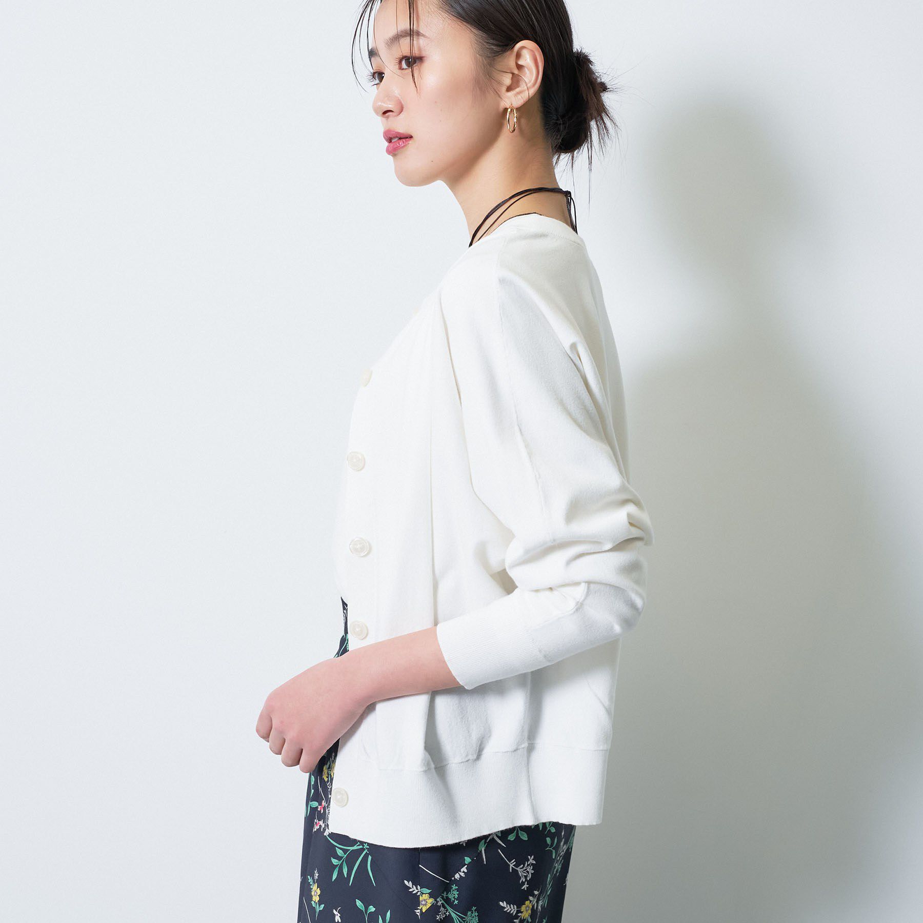 INDIVI「【洗える／前後2WAY／アンサンブル可能】ドルマンスリーブカーディガン」|カーディガン|