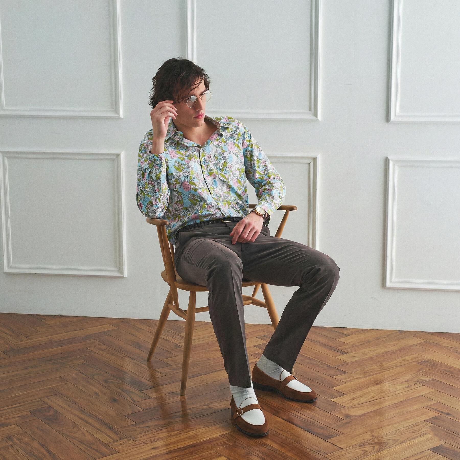 TAKEO KIKUCHI「【BOWLER HAT LABEL】ビリケンプリント 長袖シャツ」|シャツ・ブラウス|