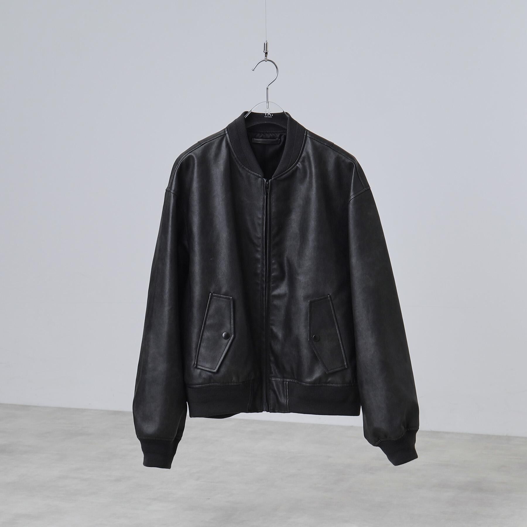 tk.TAKEO KIKUCHI「シンセティックレザー MA－1」|ブルゾン・スタジャン|
