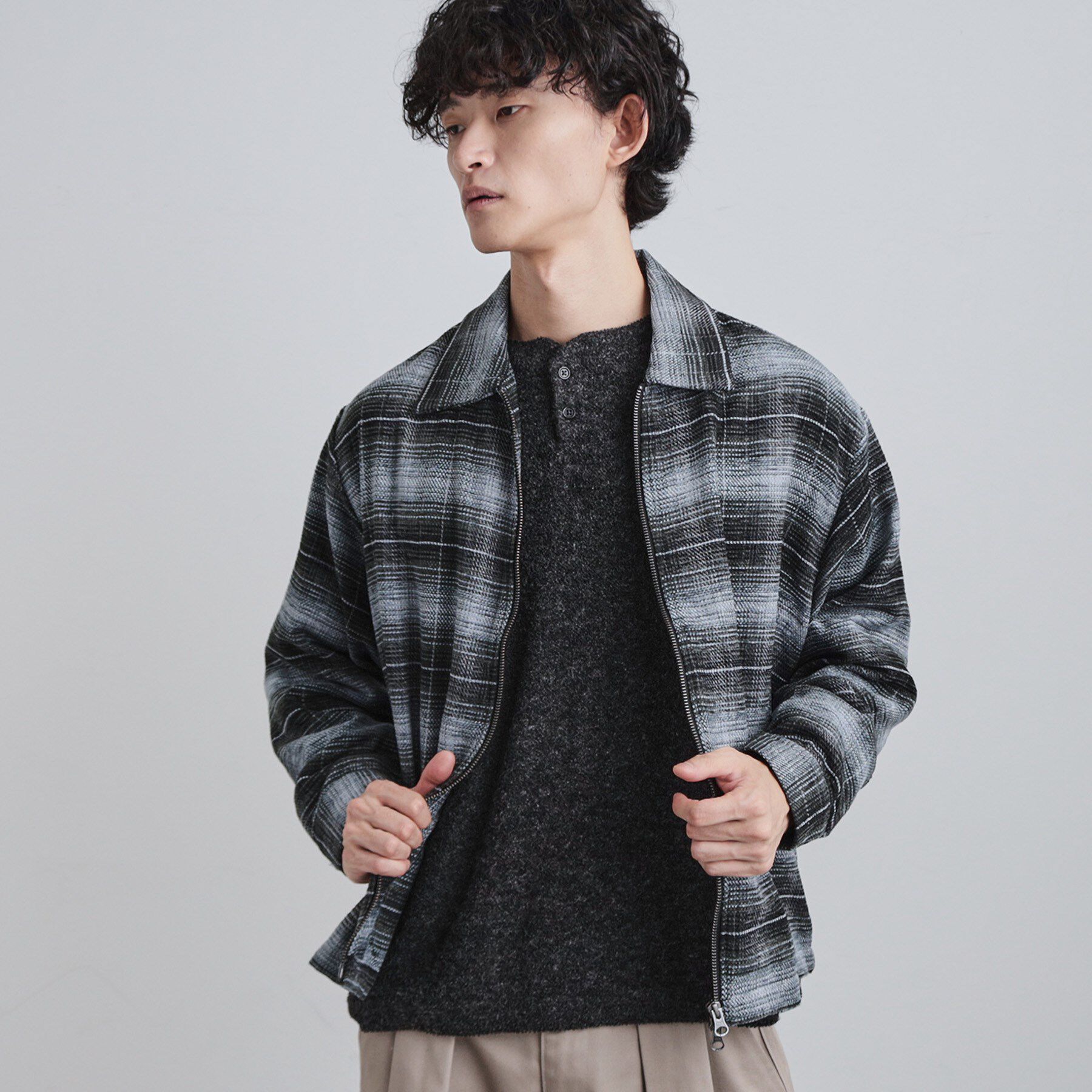 tk.TAKEO KIKUCHI「モールチェックZIPシャツ」|シャツ・ブラウス|