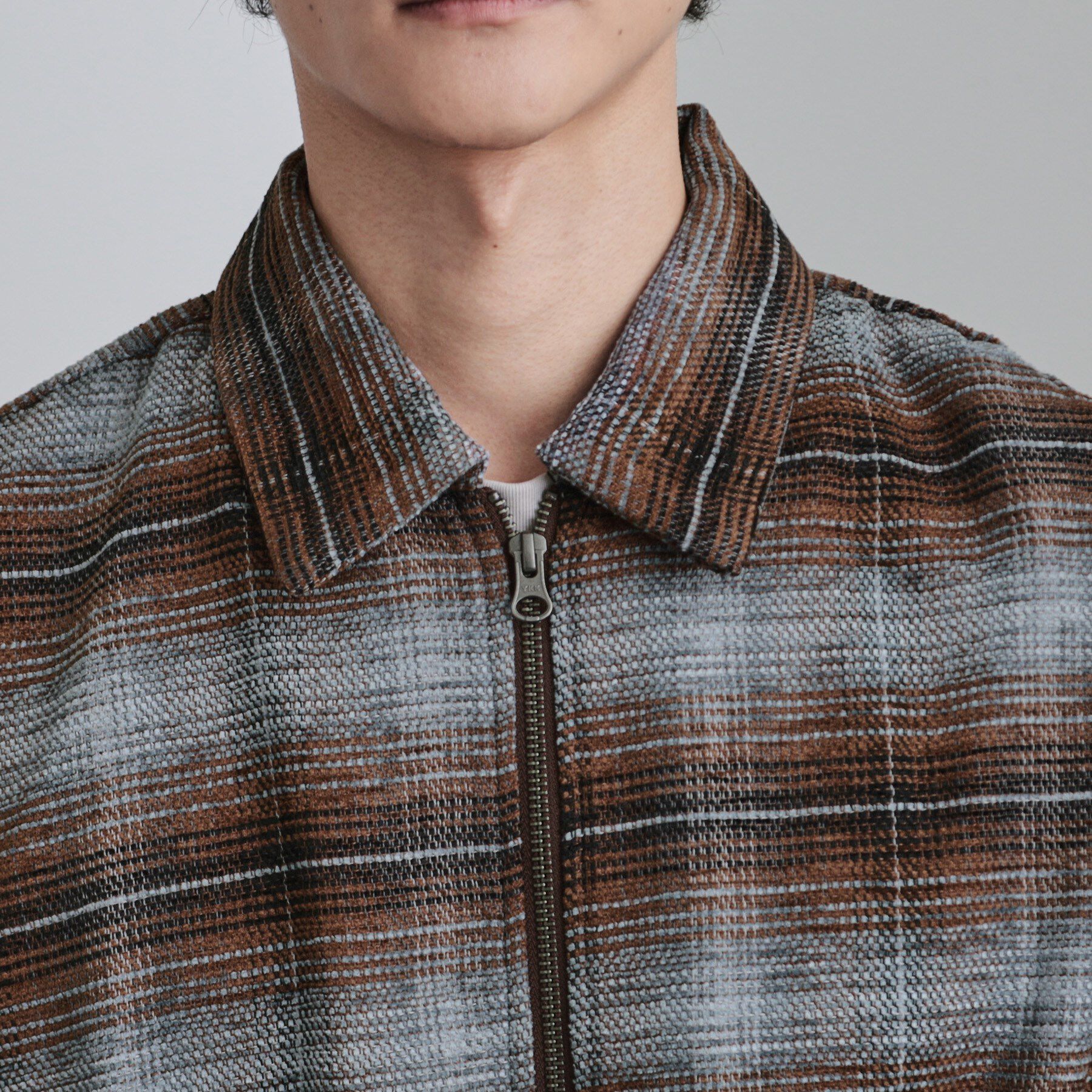 tk.TAKEO KIKUCHI「モールチェックZIPシャツ」|シャツ・ブラウス|