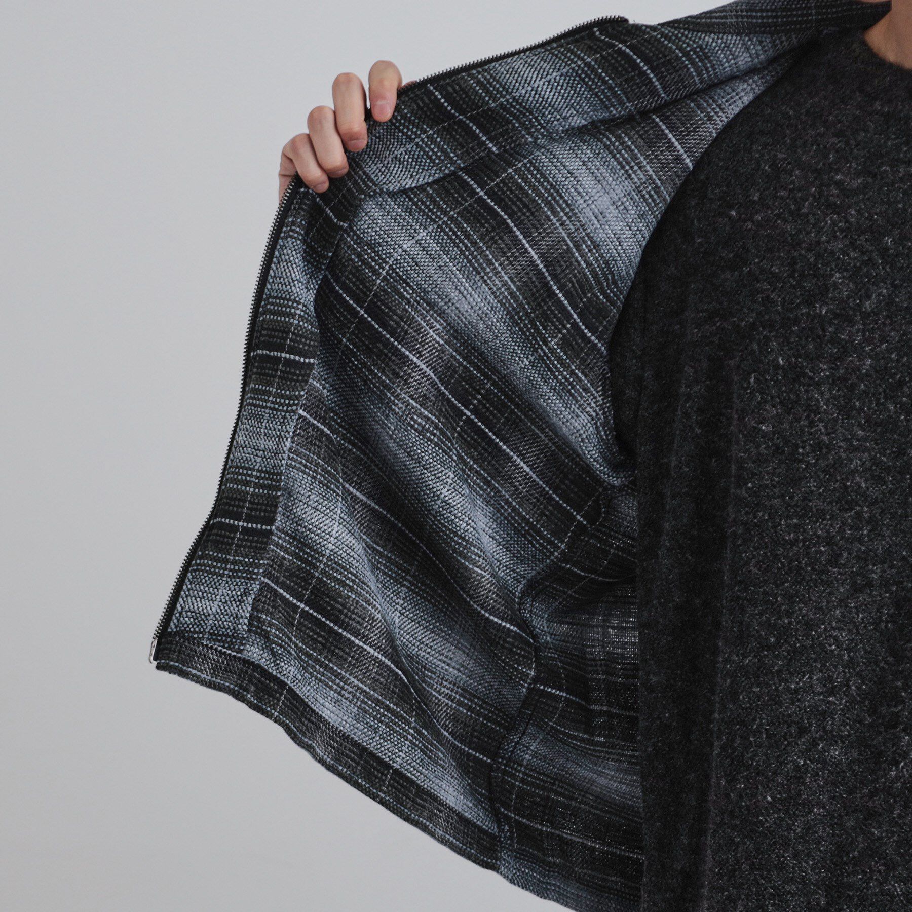 tk.TAKEO KIKUCHI「モールチェックZIPシャツ」|シャツ・ブラウス|