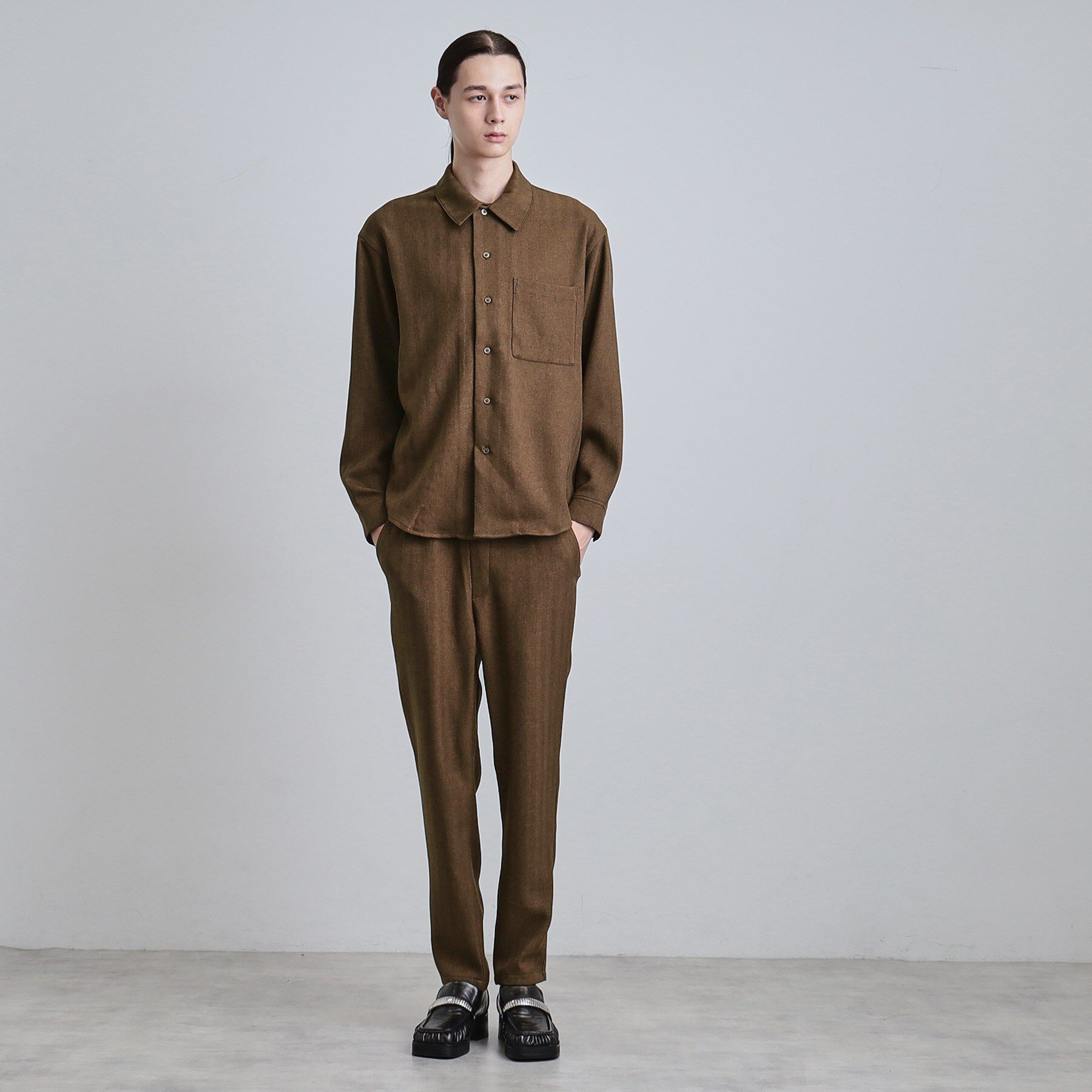 tk.TAKEO KIKUCHI「ウール調へリンボンシャツ」|シャツ・ブラウス|