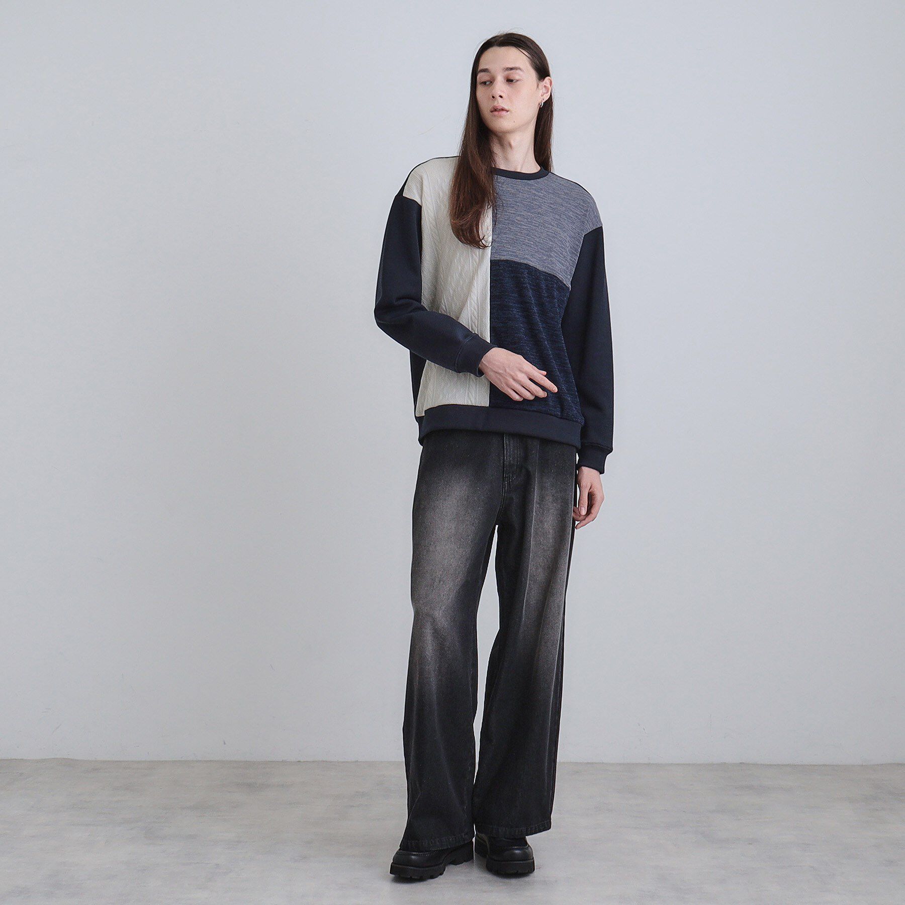 tk.TAKEO KIKUCHI「切り替えニットソー」|Tシャツ・カットソー|