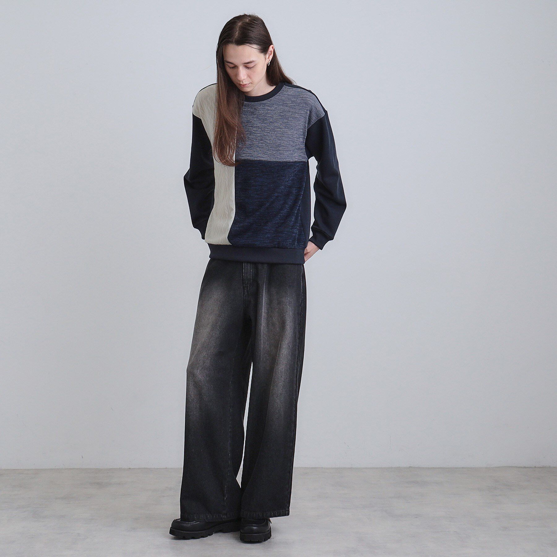 tk.TAKEO KIKUCHI「切り替えニットソー」|Tシャツ・カットソー|