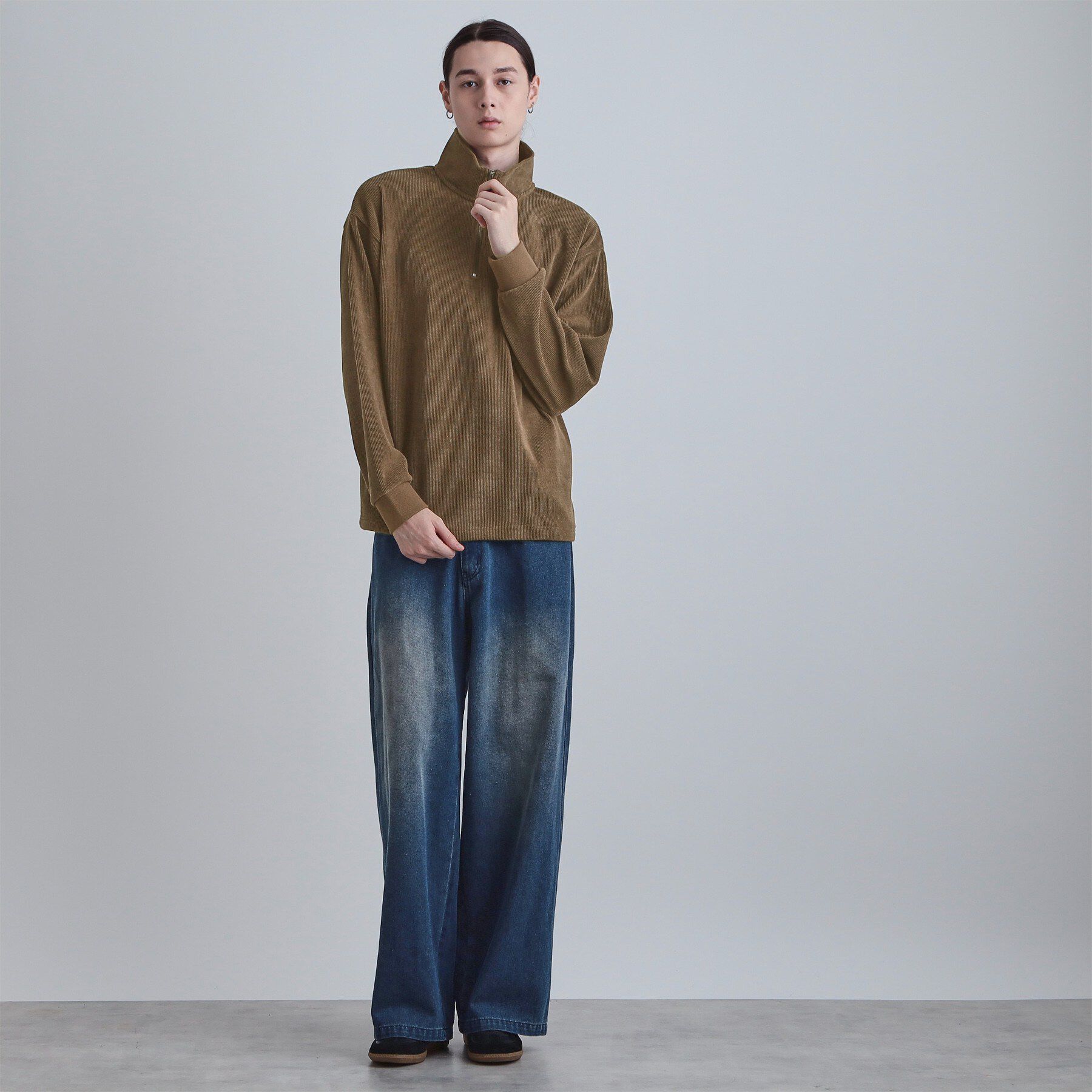 tk.TAKEO KIKUCHI「コーデュロイハーフジップ」|Tシャツ・カットソー|