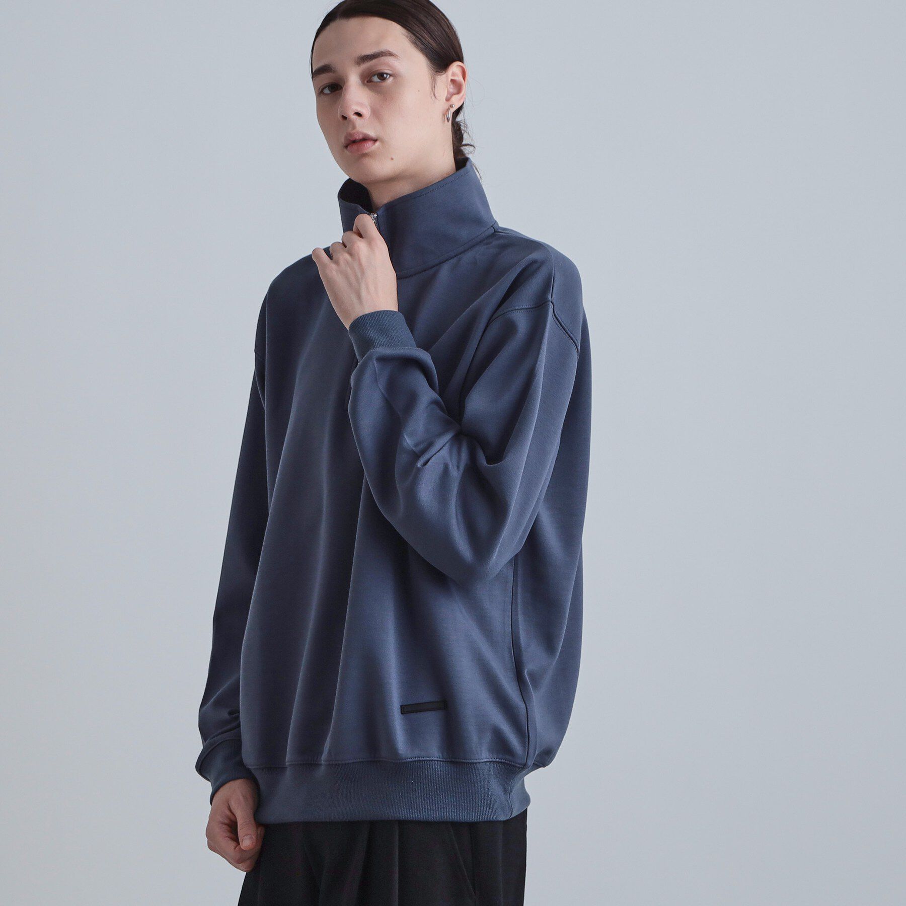 tk.TAKEO KIKUCHI「ハーフジップスウェット」|パーカー|ネイビー(094)