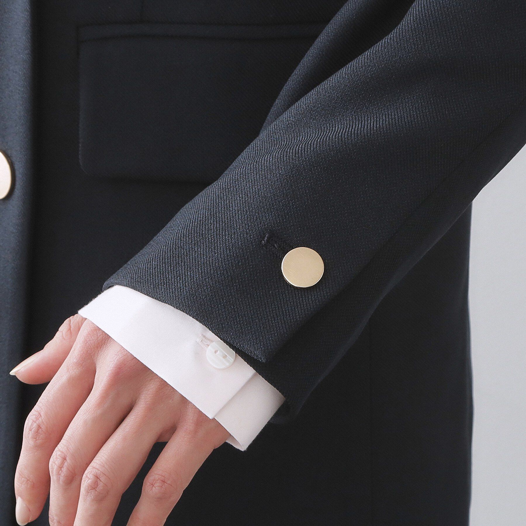 OPAQUE.CLIP「金ボタンダブルブレストテーラードジャケット/セットアップ対応【洗える】《S～LL》」|テーラードジャケット|