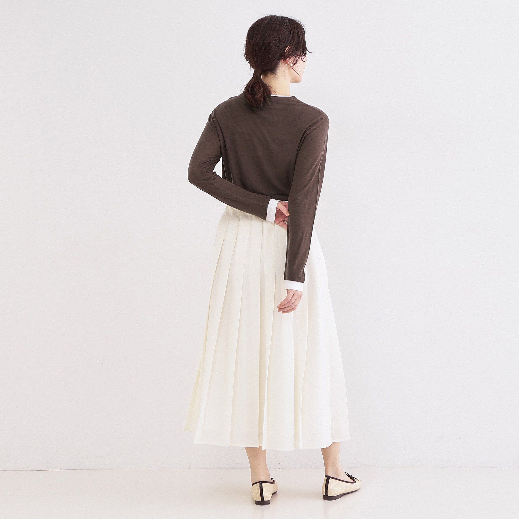 OPAQUE.CLIP「配色レイヤードロングスリーブTシャツ【洗える】」|Tシャツ・カットソー|