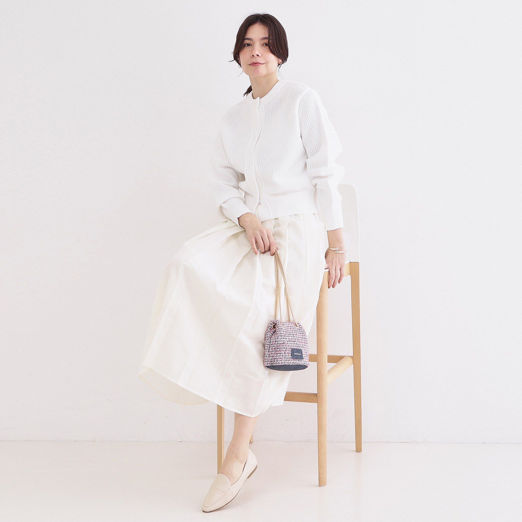 OPAQUE.CLIP「メッシュニットカーディガン【洗濯機OK】」|カーディガン|