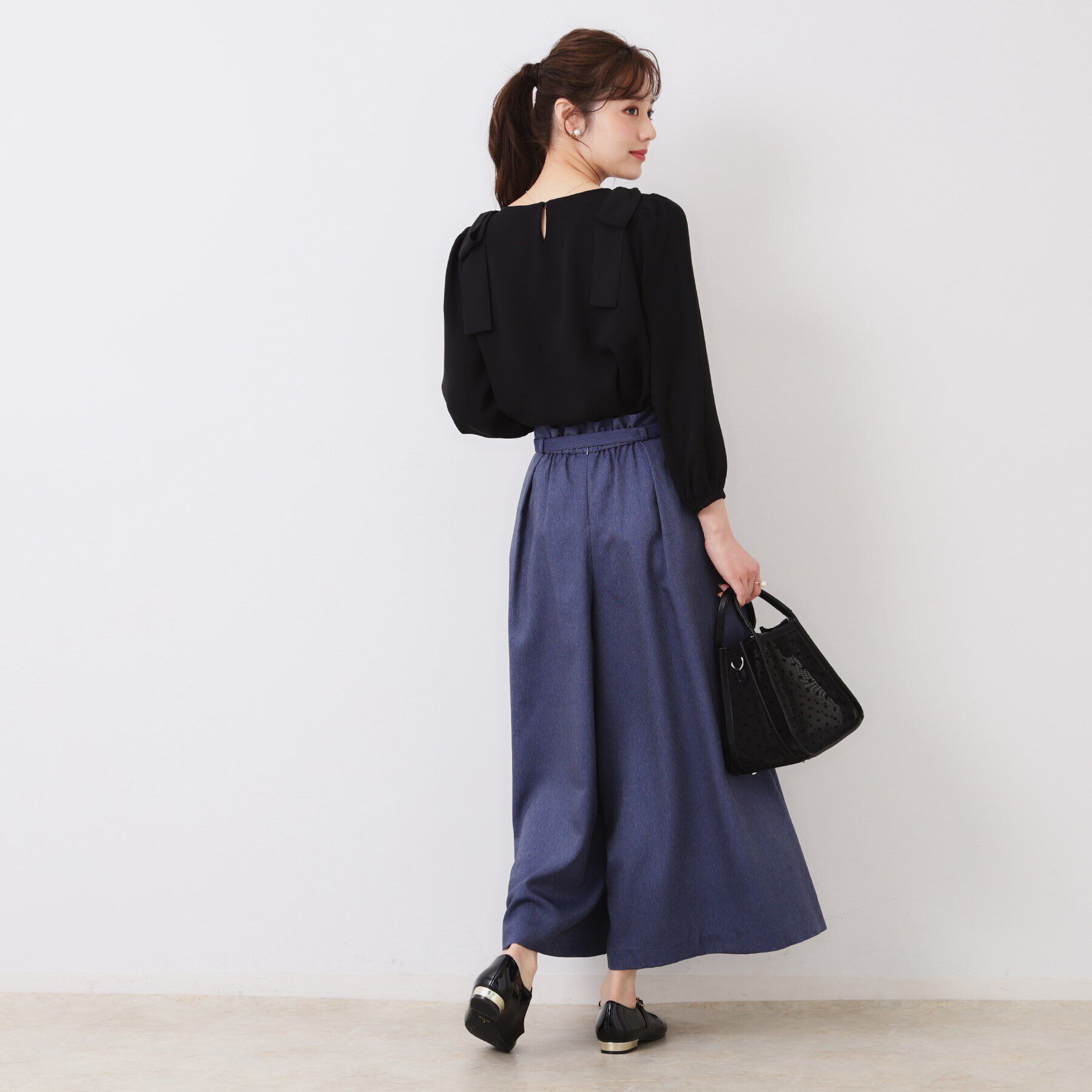 Couture broach「【フェミニン・通勤】肩リボンシフォンブラウス」|シャツ・ブラウス|