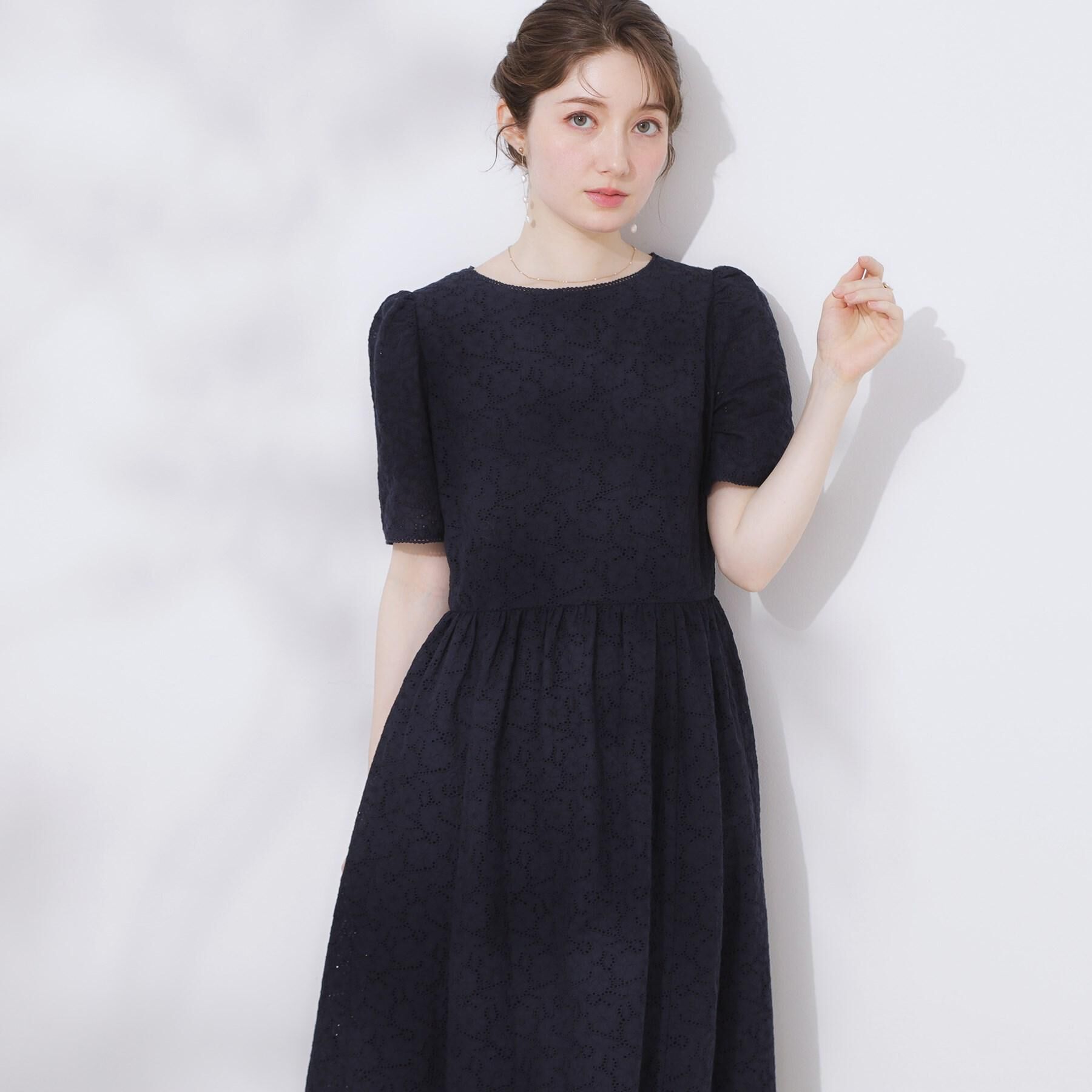 Couture broach「【一枚で着映える・華やか・花柄刺繍】カットワークレースワンピ」|ワンピース|