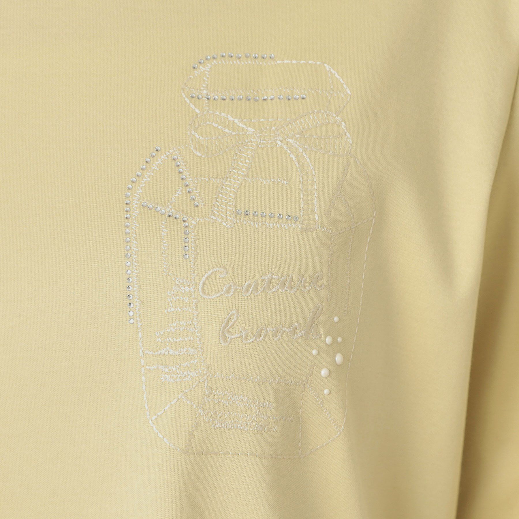 Couture broach「【接触冷感・UV機能あり・マシンウォッシャブル】60シルケット パフュームエンブロTシャツ」|Tシャツ・カットソー|