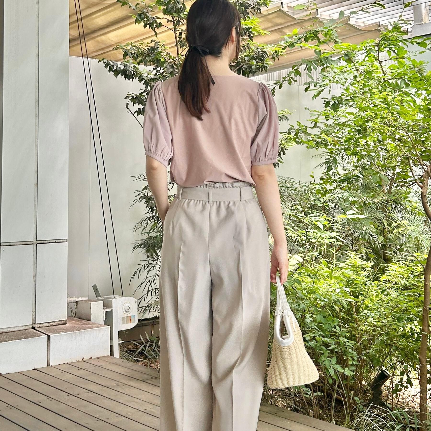 Couture broach「【接触冷感・UVカット】シフォンフラワーエンブロドッキングカットソー」|Tシャツ・カットソー|