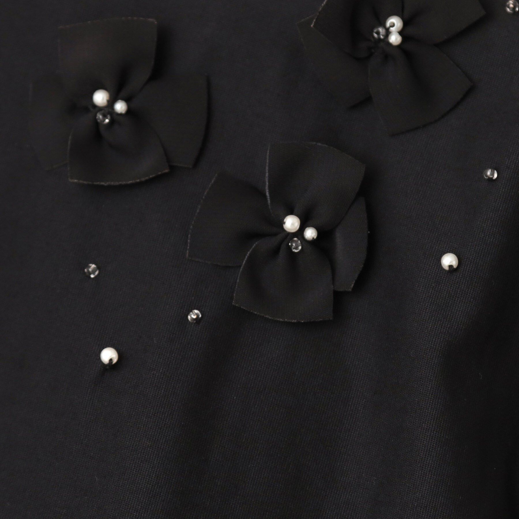 Couture broach「【接触冷感・UVカット】シフォンフラワーエンブロドッキングカットソー」|Tシャツ・カットソー|