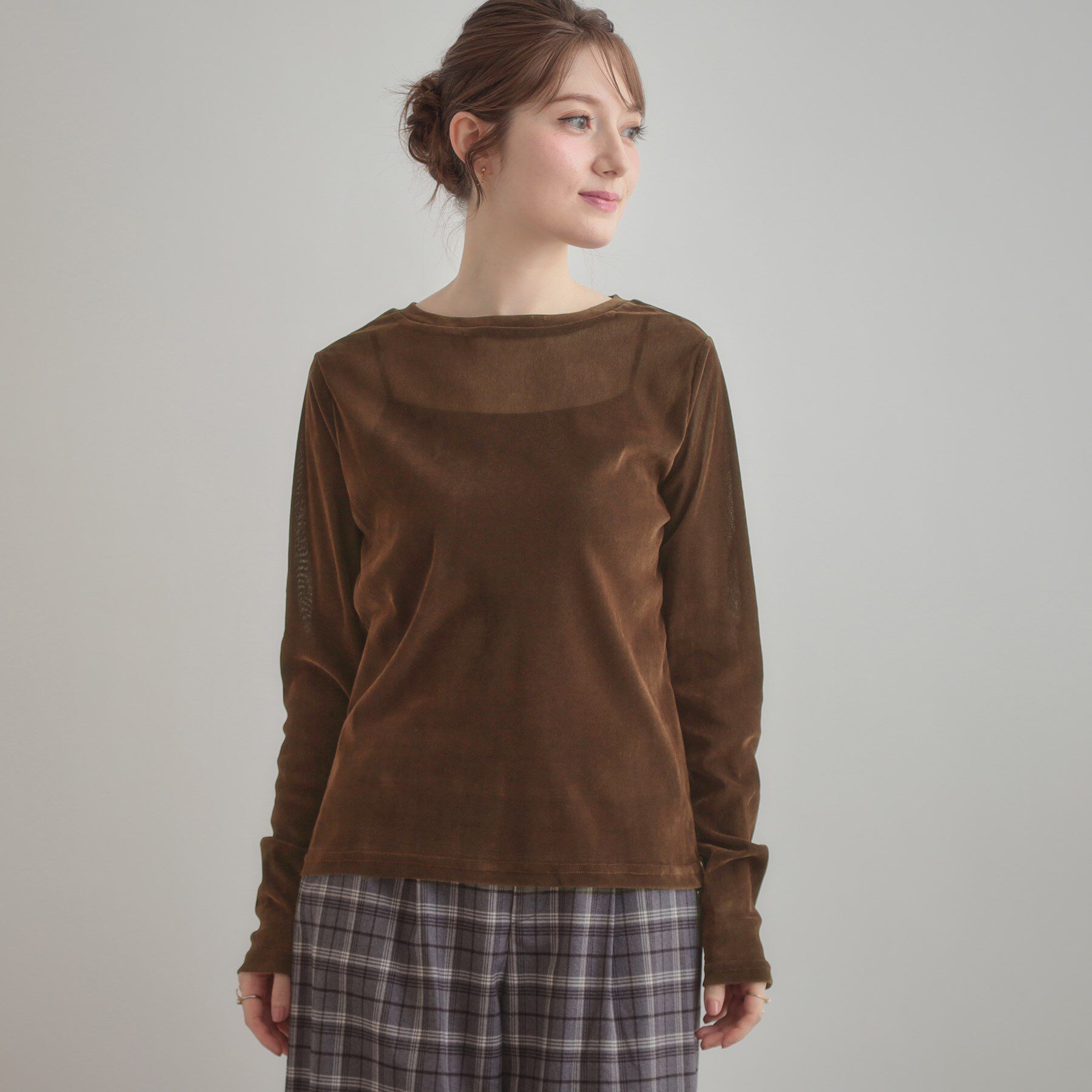 Couture broach「シアーベロアTシャツ」|Tシャツ・カットソー|