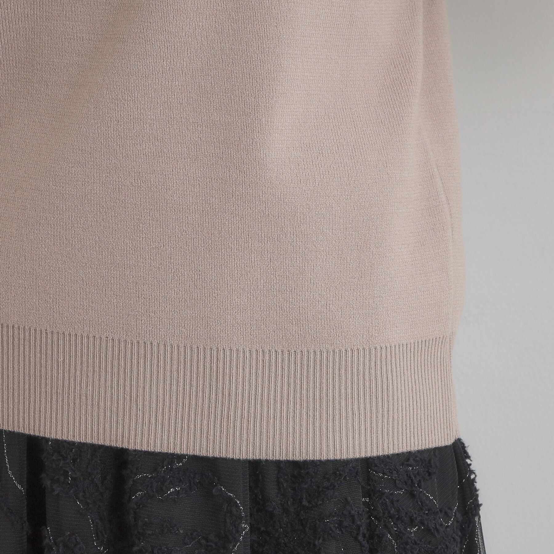 Couture broach「【洗える・通勤】レース ドッキング ニット」|ニット・セーター|