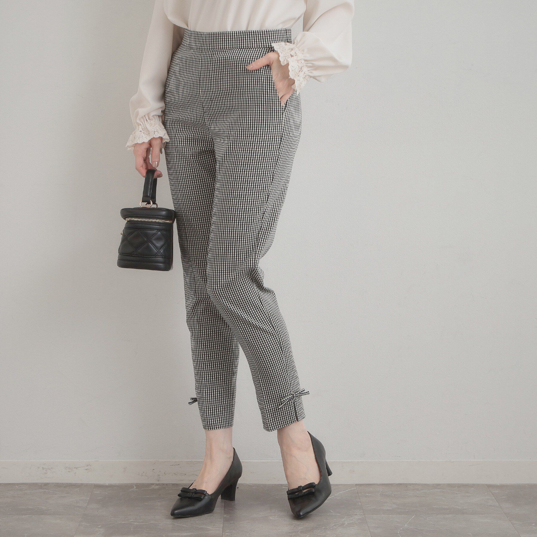 Couture broach「リボンハイパーストレッチパンツ」|その他|ブラック(219)