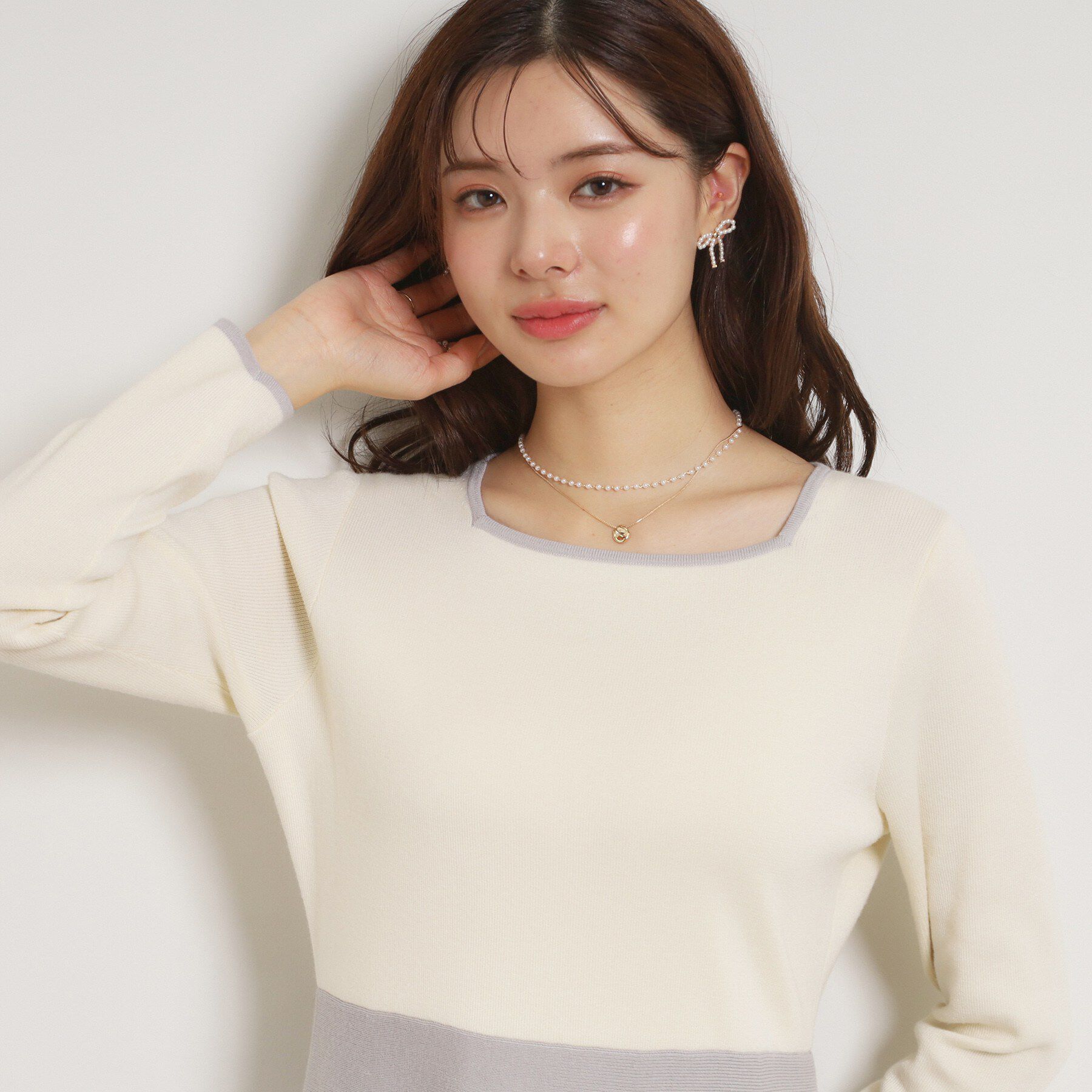 Couture broach「レイヤードパール調ネックレス」|ネックレス|