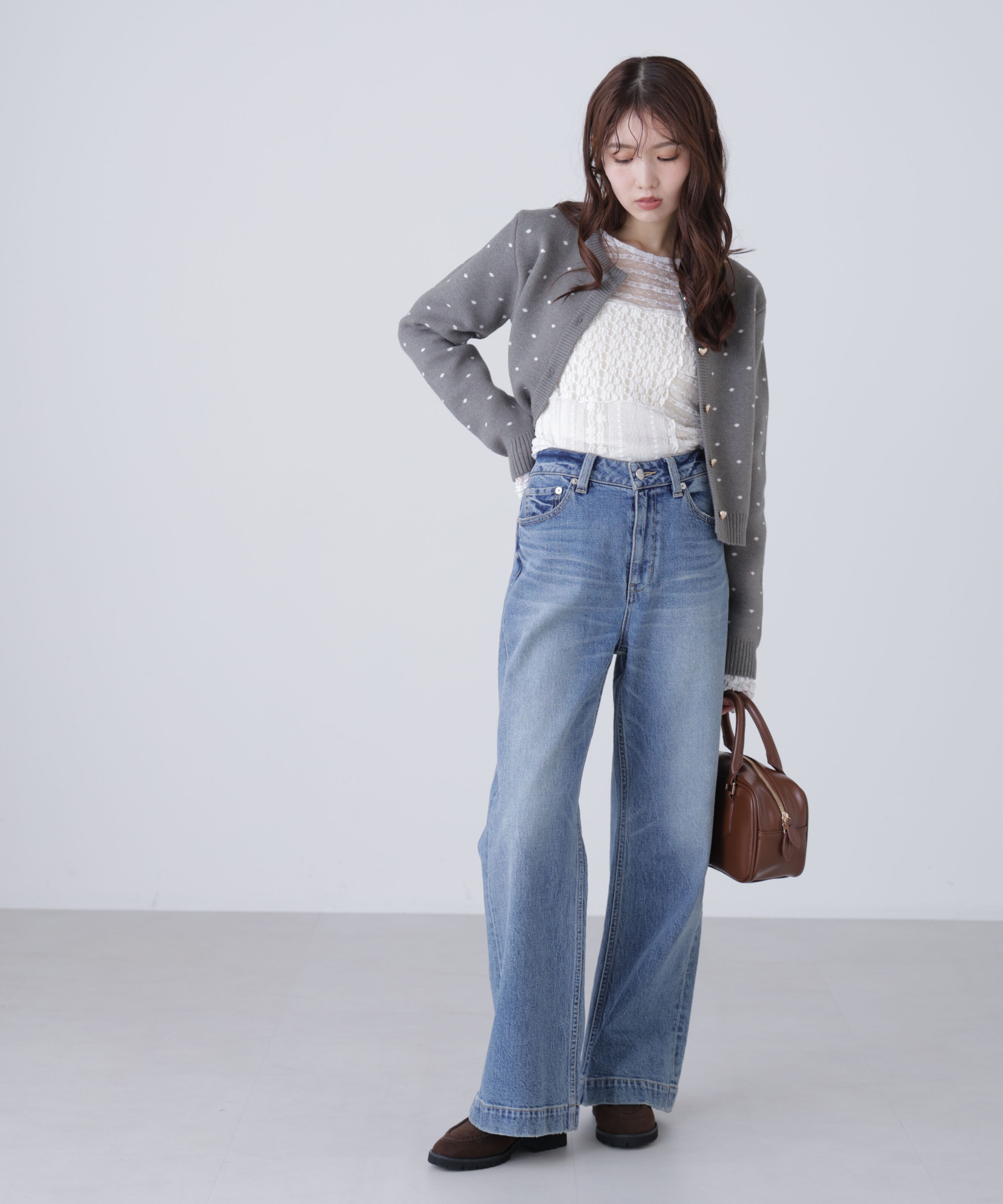  「パッチワークチュールレースカットソー」|Tシャツ・カットソー|