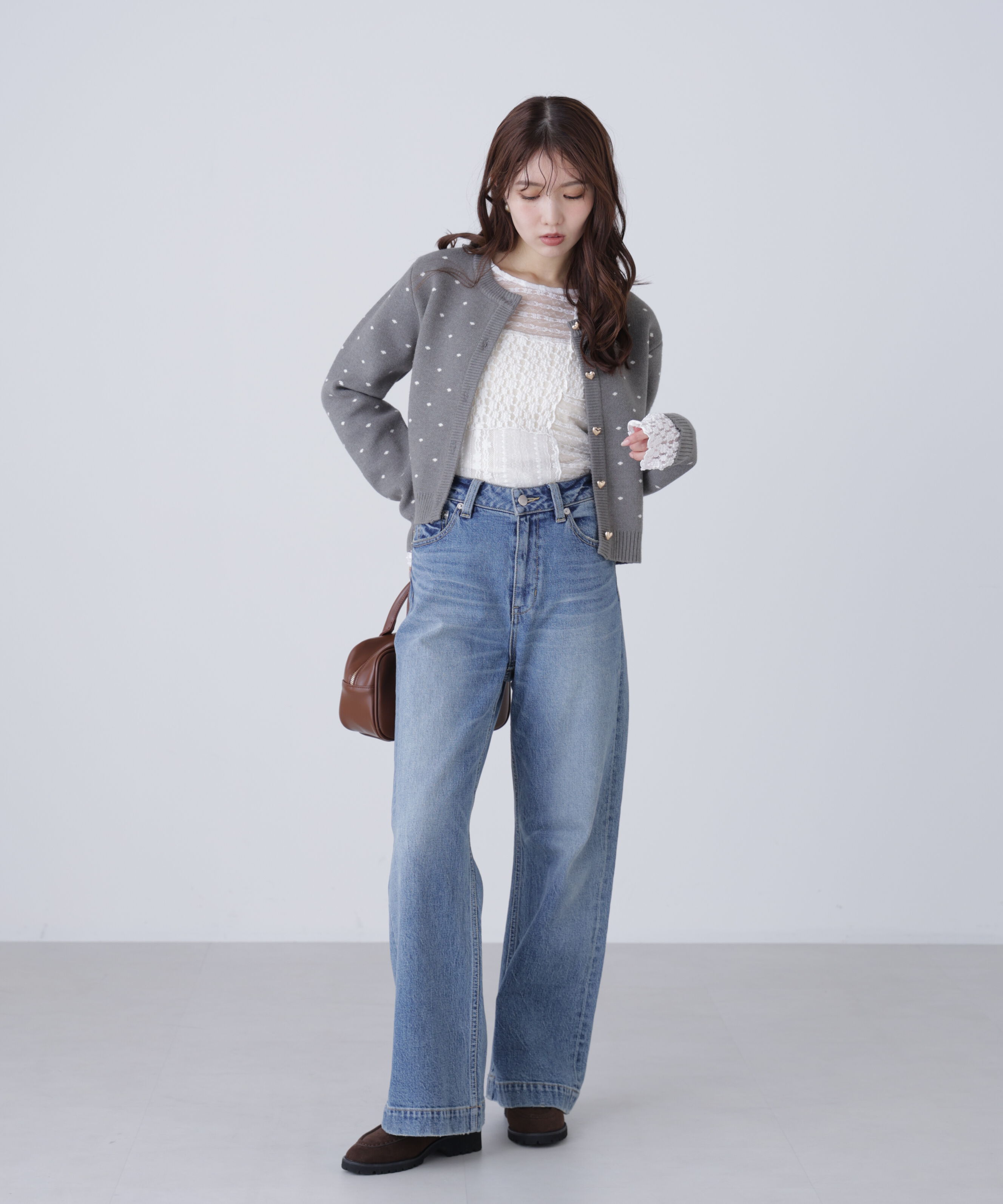  「パッチワークチュールレースカットソー」|Tシャツ・カットソー|