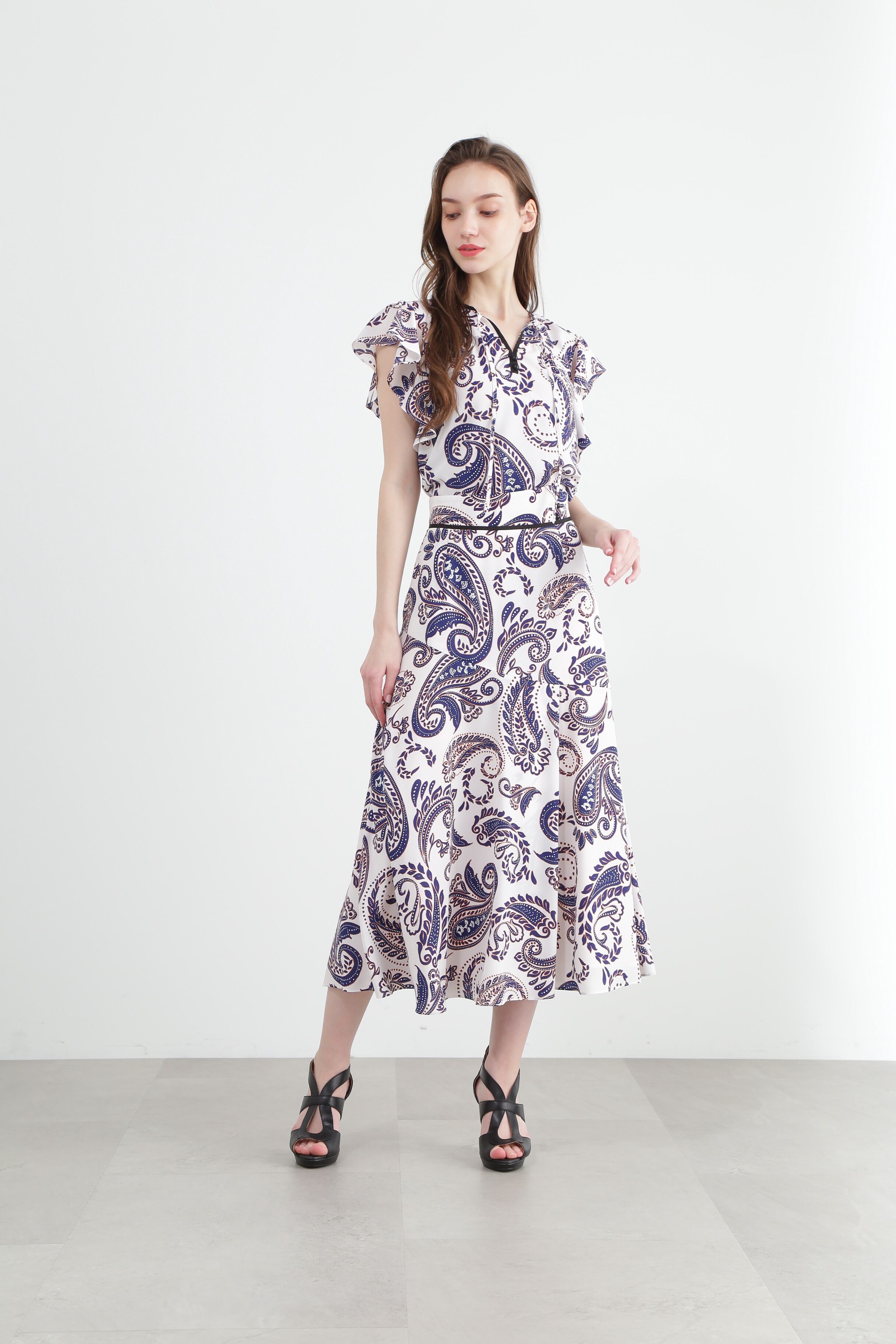  「ペイズリープリントスカート」|スカート|