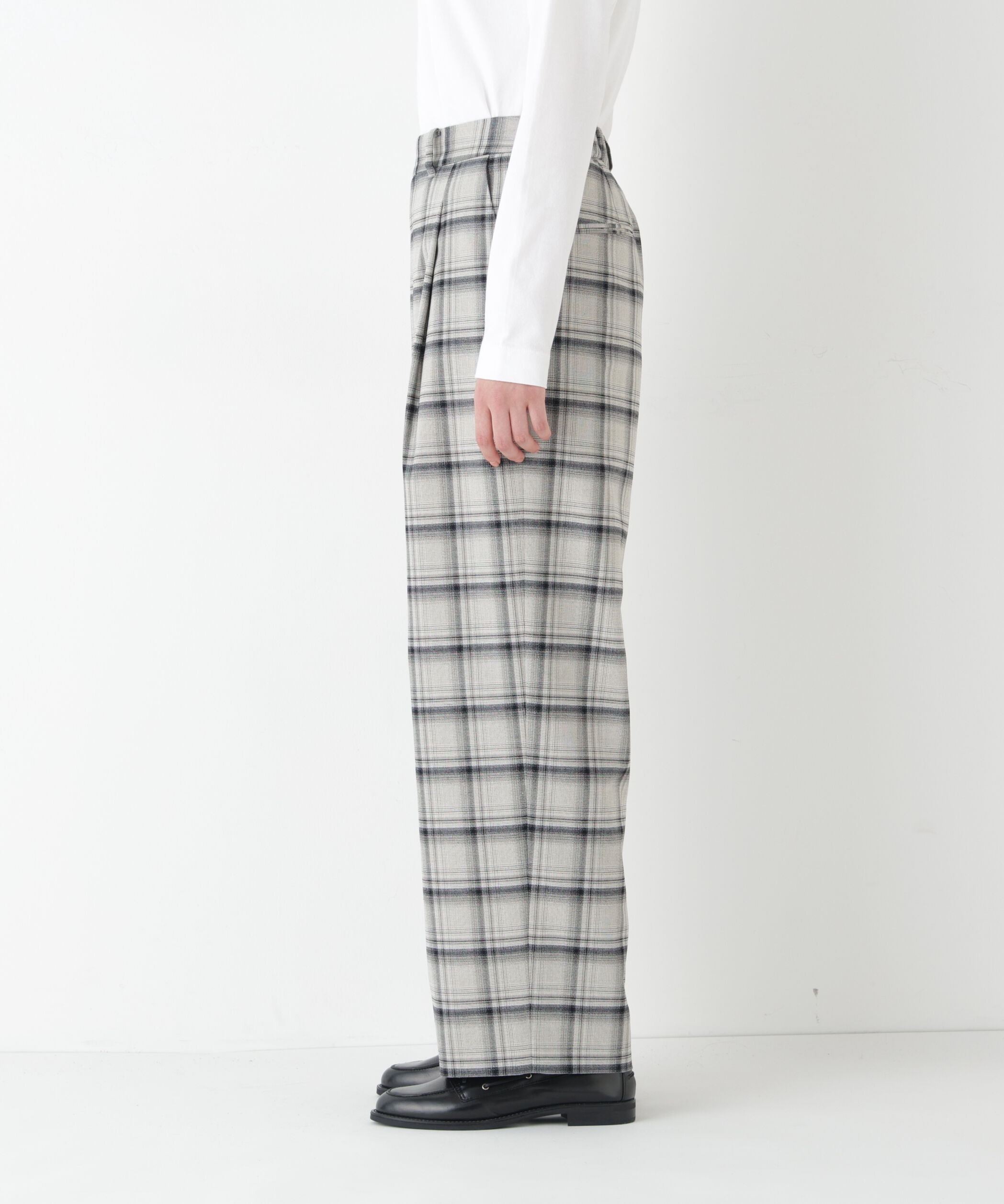  「◆ＴＲチェックタックワイドテーパードパンツ」|その他|